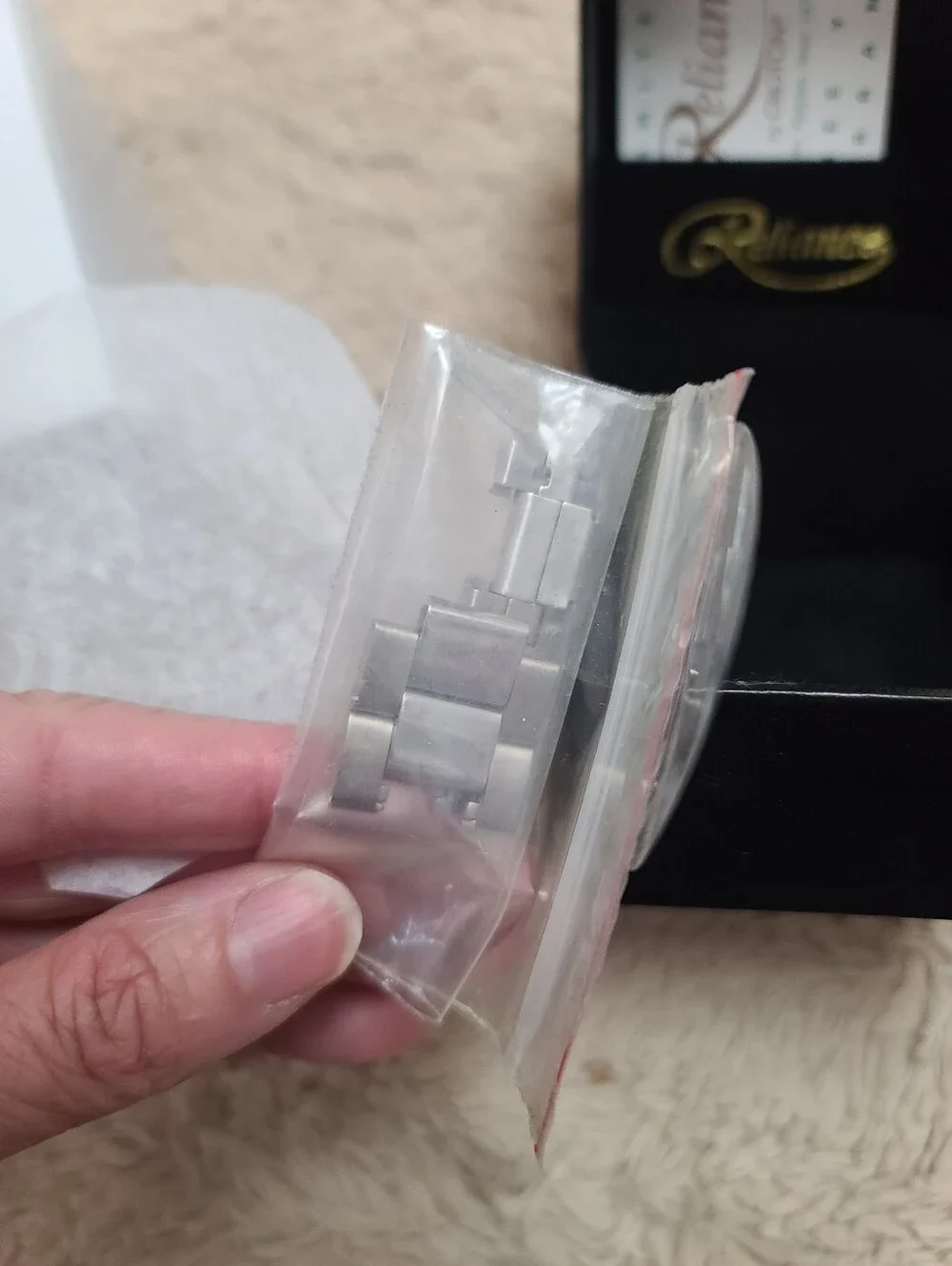 Reliance by Croton Stainless Steel Watch with Red Dial, In Original Box